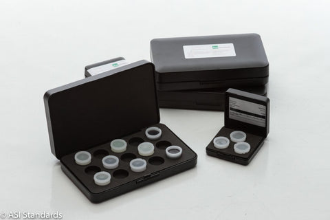 Estándares de calibración de polietileno plástico para aditivos y oligoelementos en poliolefinas, disco