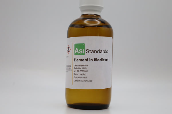 Benutzerdefinierter Kalibrierungsstandardssatz für Schwefel in Biodiesel. 6–10 Standards pro Set.