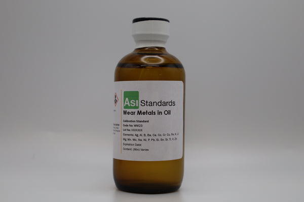 Estándares de calibración de vanadio en aceite mineral de xileno con estándar interno de manganeso, nivel bajo, 0-0,02 % en peso