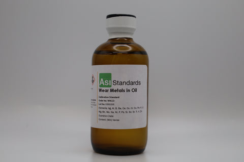 Estándares de calibración de vanadio en aceite mineral de xileno con estándar interno de manganeso, nivel bajo, 0-0,02 % en peso
