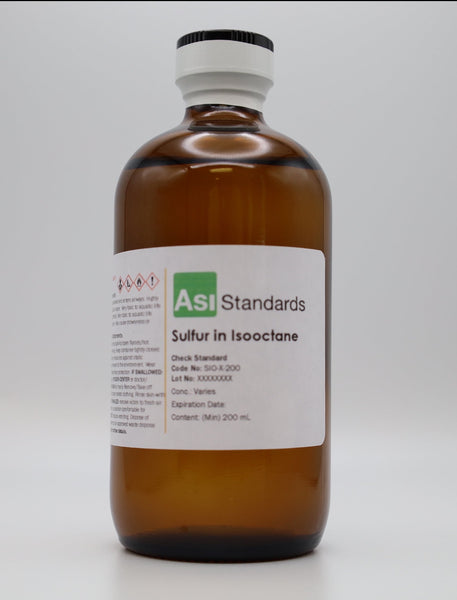 Estándar de verificación de azufre en isooctano-tolueno: concentración ultrabaja