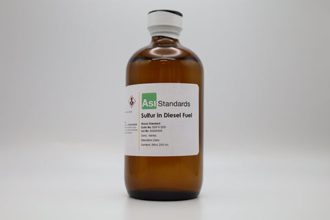 Estándares de azufre ULSD para pruebas de azufre ultrabajo en diésel, 6 conjuntos de estándares