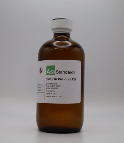 Estándar de verificación de azufre en aceite residual: alta concentración